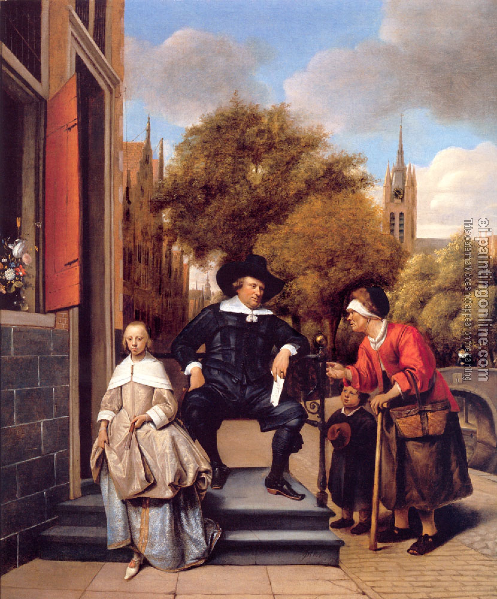 Steen, Jan - A Burgher of Delft and His Daughter